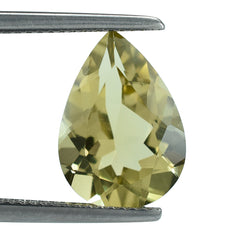 LEMON QUARTZ CUT PEAR 14X10MM 4.45CTS.