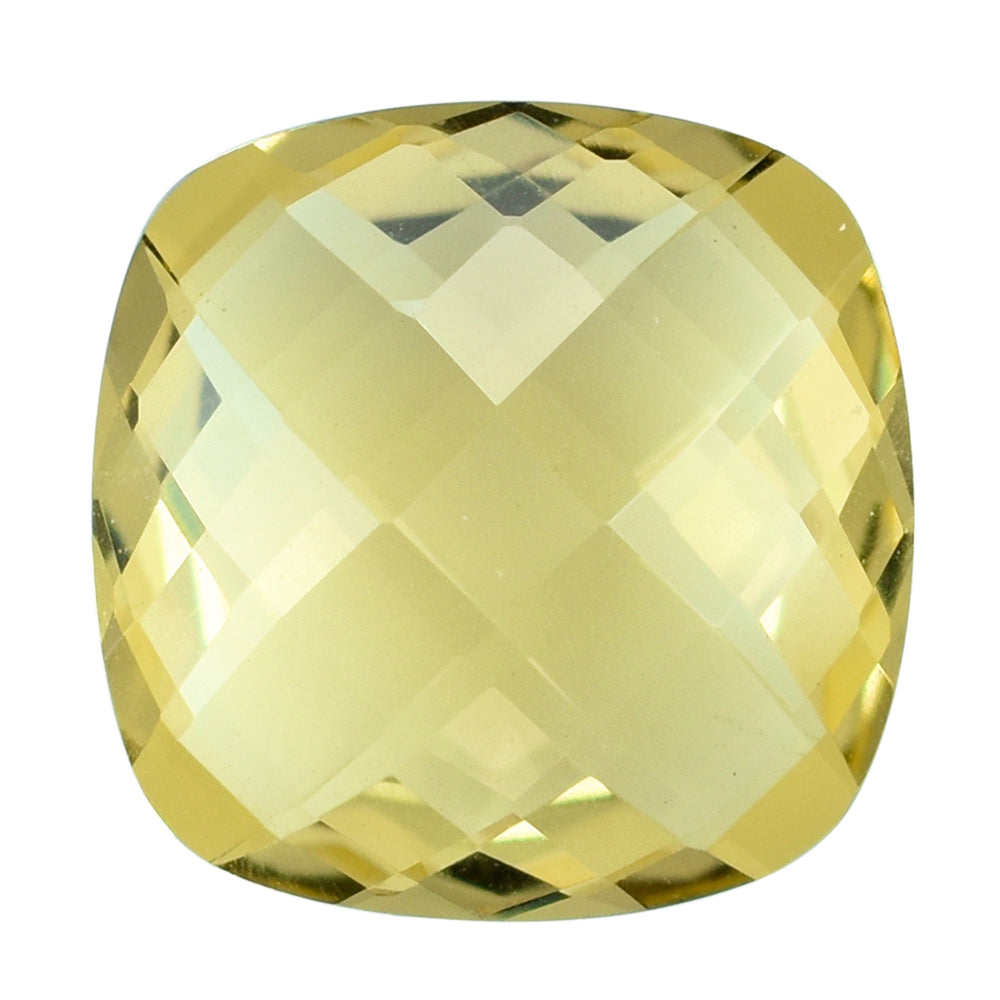 LEMON QUARTZ BRIOLETTE CUSHION 14MM 8.78CTS.