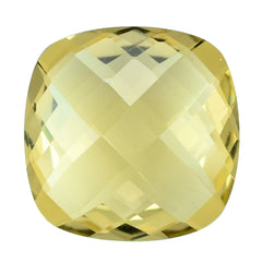 LEMON QUARTZ BRIOLETTE CUSHION 14MM 8.78CTS.