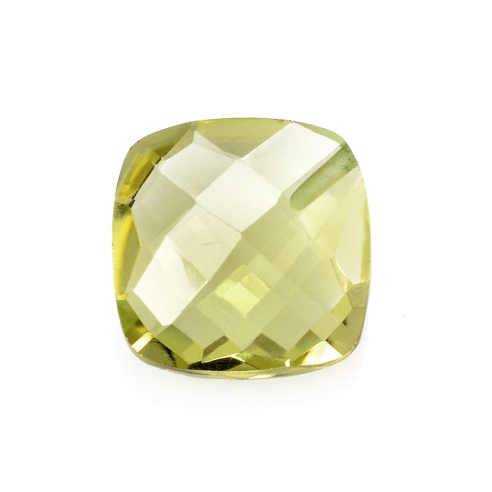LEMON QUARTZ BRIOLETTE CUSHION (HALF DRILL) 10MM 3.71 Cts.
