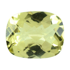 LEMON QUARTZ CHECKER CUT CUSHION 11X9MM 3.25CTS.