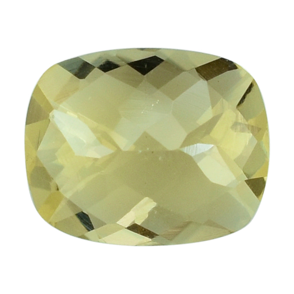 LEMON QUARTZ CHECKER CUT CUSHION 11X9MM 3.25CTS.