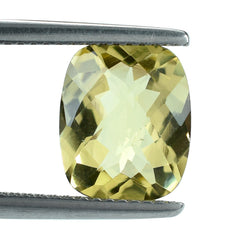 LEMON QUARTZ CHECKER CUT CUSHION 11X9MM 3.25CTS.