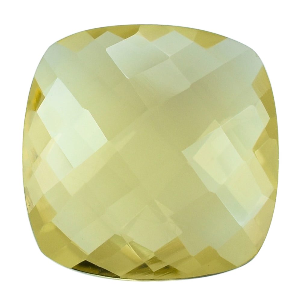 LEMON QUARTZ BRIOLETTE CUSHION 14MM 7.80CTS.