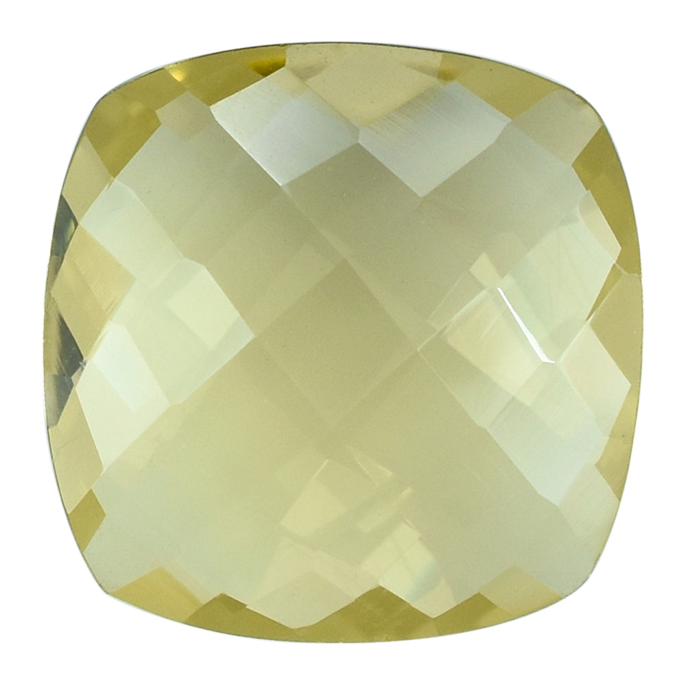 LEMON QUARTZ BRIOLETTE CUSHION 14MM 7.80CTS.