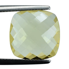 LEMON QUARTZ BRIOLETTE CUSHION 14MM 7.80CTS.