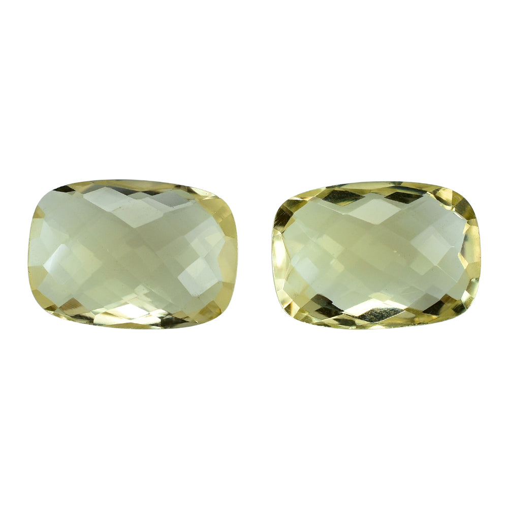LEMON QUARTZ BRIOLETTE CUSHION 14X10MM 5.30CTS.