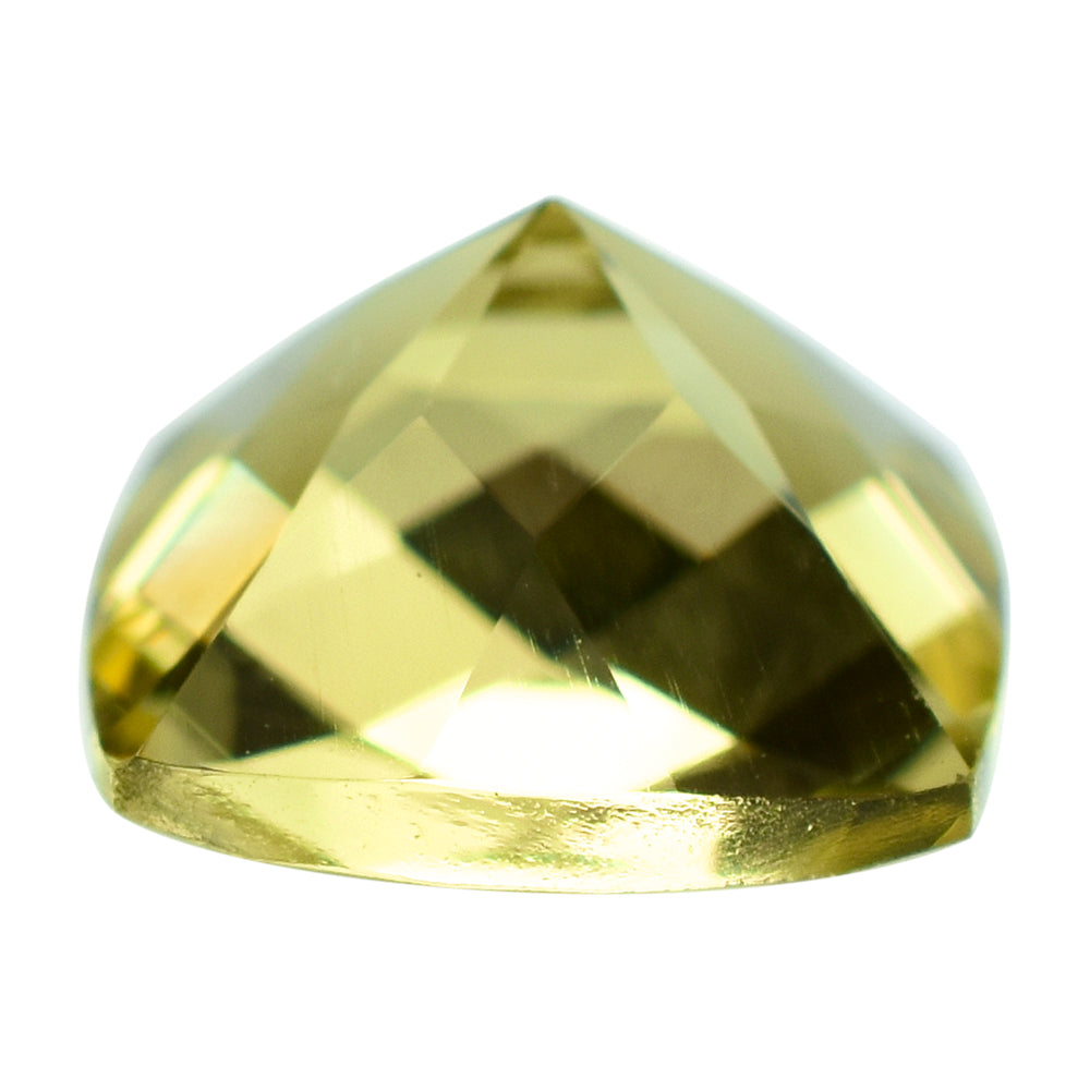 LEMON QUARTZ CHECKER CUT CUSHION 10MM 4.17CTS.