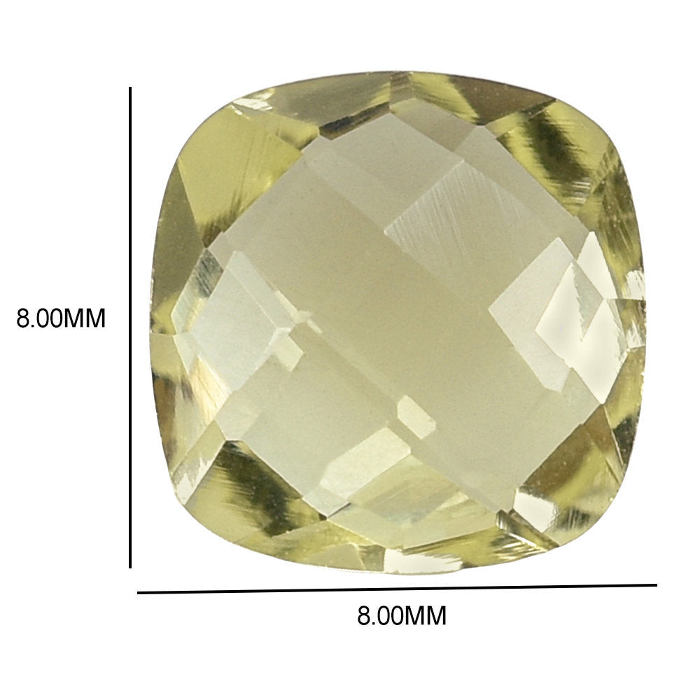 LEMON QUARTZ BRIOLETTE CUSHION 8MM 1.78CTS.