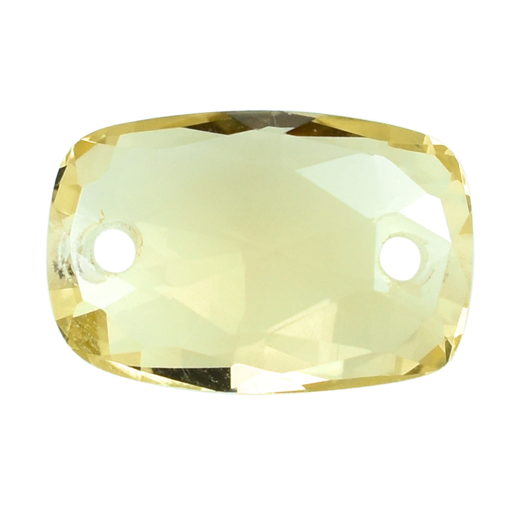 LEMON QUARTZ ROSE CUT BRIOLETTE CUSHION (TWO FULL DRILL) 12X8MM 3.34 Cts.
