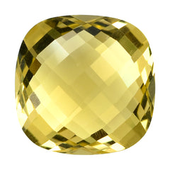 LEMON QUARTZ BRIOLETTE CUSHION (GREEN-GOLD) 18MM 20.55CTS.