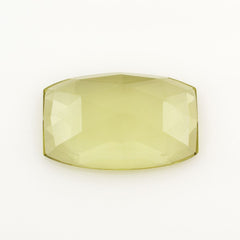 LEMON QUARTZ ROSE CUT BRIOLETTE CUSHION CAB 20.50X13.50MM 10.35CTS.
