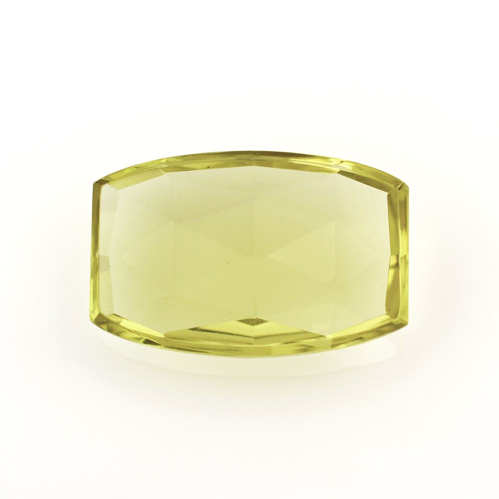 LEMON QUARTZ ROSE CUT BRIOLETTE CUSHION CAB 20.50X13.50MM 10.35CTS.