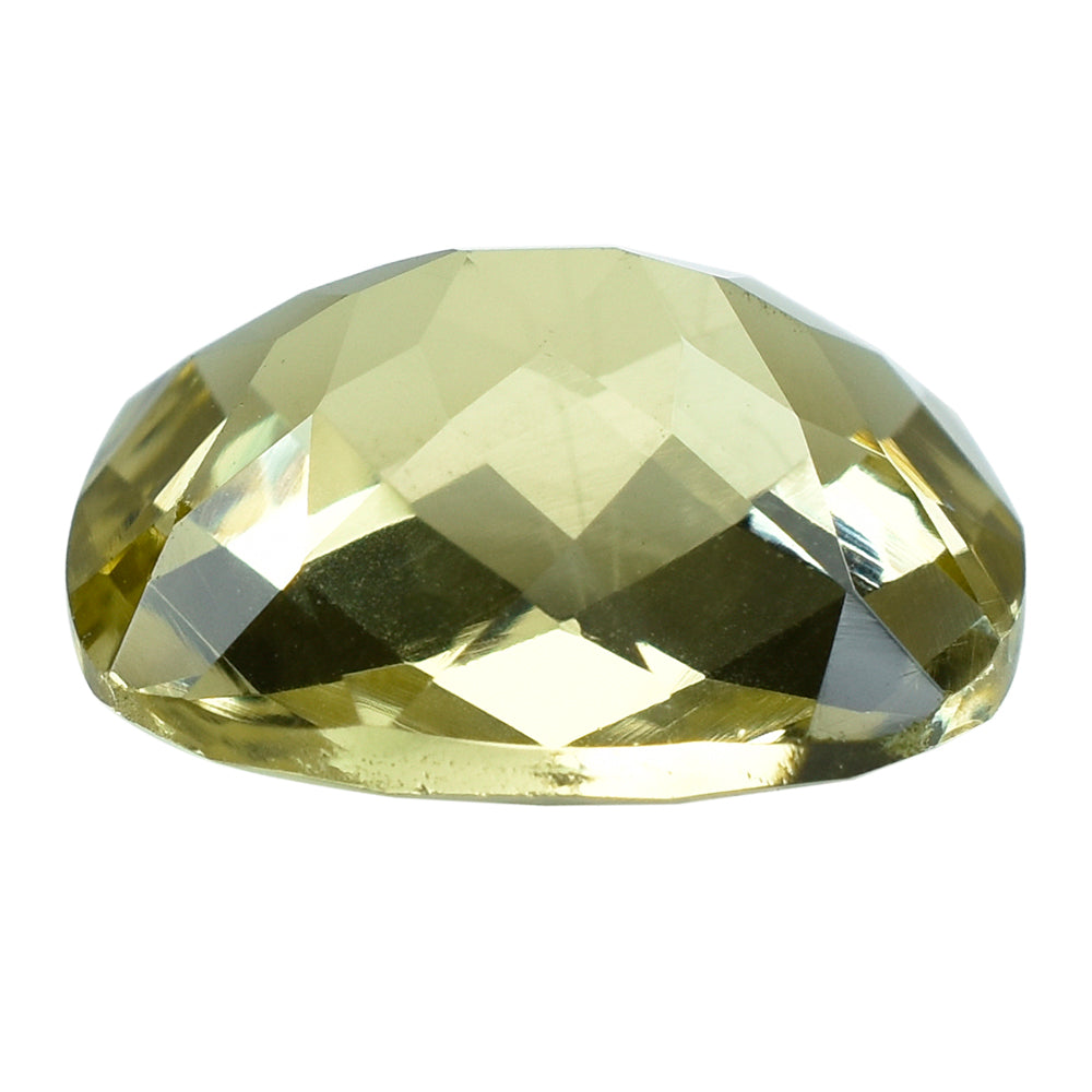 LEMON QUARTZ CHECKER CUT CUSHION 16X14MM 11.15CTS.