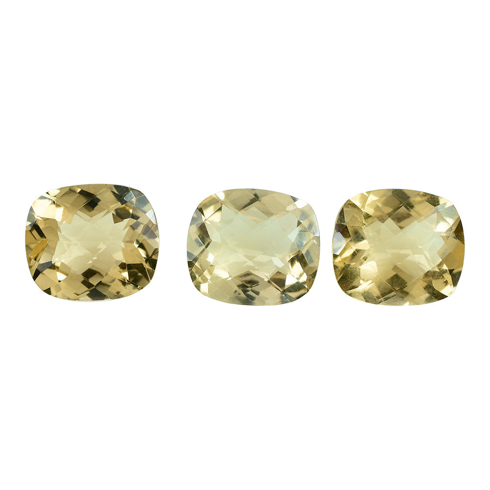LEMON QUARTZ CHECKER CUT CUSHION 16X14MM 11.15CTS.