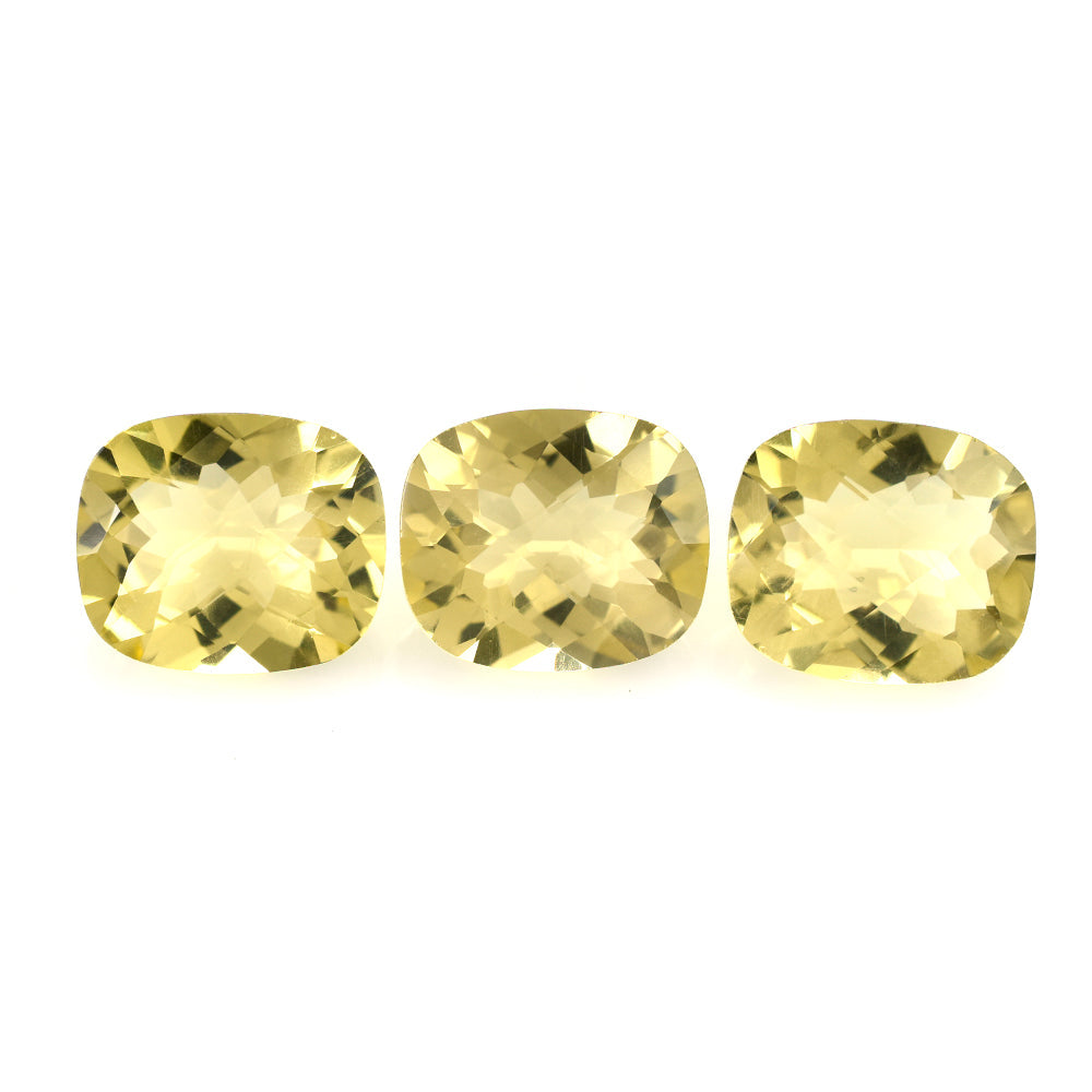LEMON QUARTZ CHECKER CUT CUSHION 14X12MM 7.12CTS.