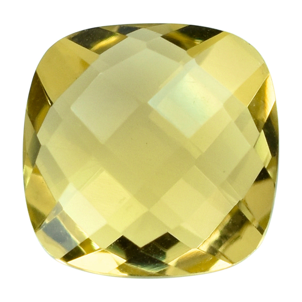 LEMON QUARTZ BRIOLETTE CUSHION 12MM 6.21CTS.