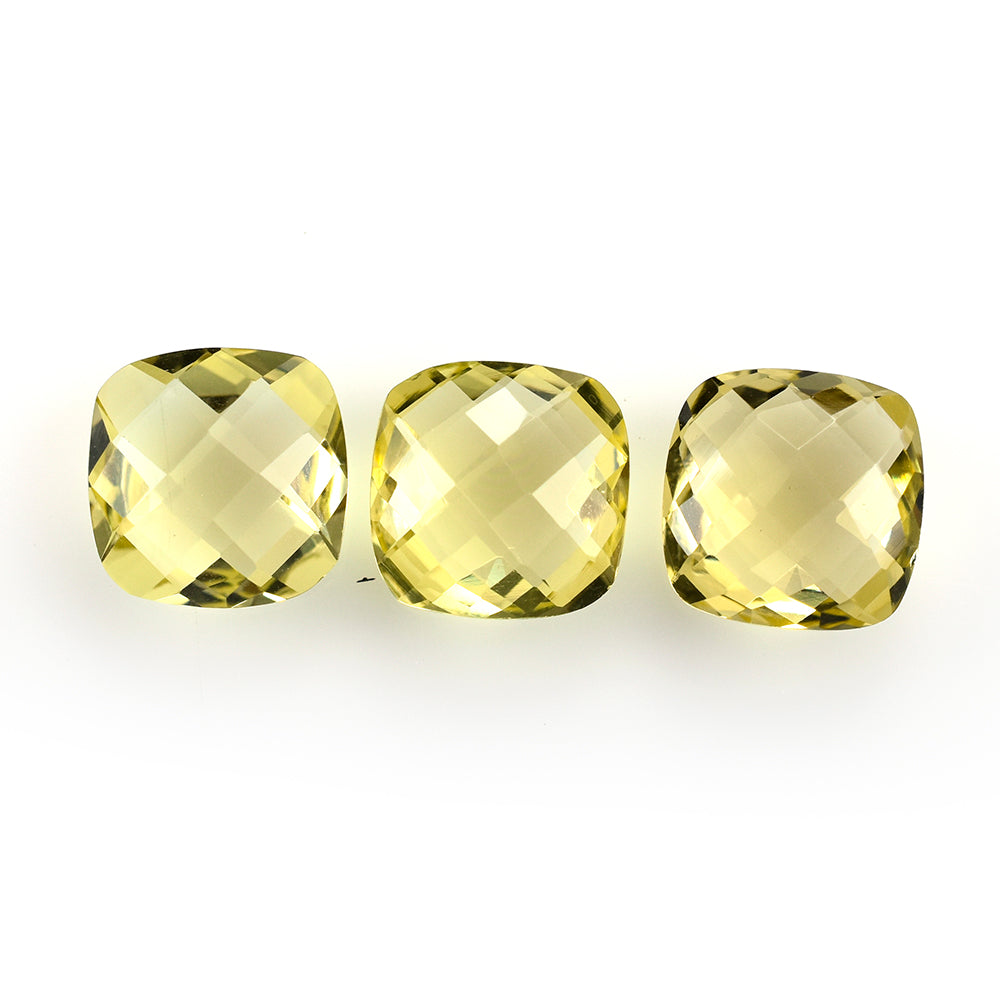 LEMON QUARTZ BRIOLETTE CUSHION 10MM 3.66CTS.