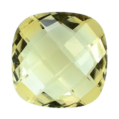LEMON QUARTZ BRIOLETTE CUSHION 12MM 6.31CTS.