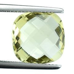 LEMON QUARTZ BRIOLETTE CUSHION 12MM 6.31CTS.