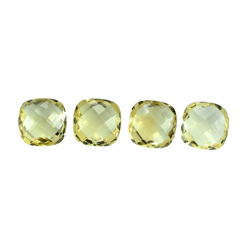 LEMON QUARTZ BRIOLETTE CUSHION 12MM 6.31CTS.