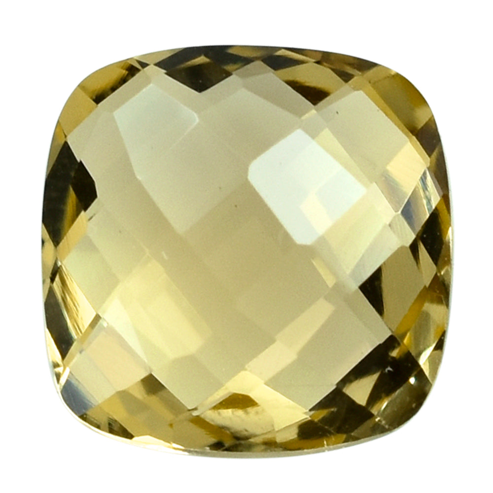 LEMON QUARTZ BRIOLETTE CUSHION 10MM 3.66CTS.