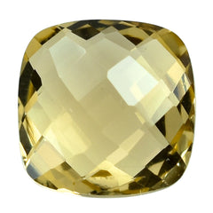 LEMON QUARTZ BRIOLETTE CUSHION 10MM 3.66CTS.