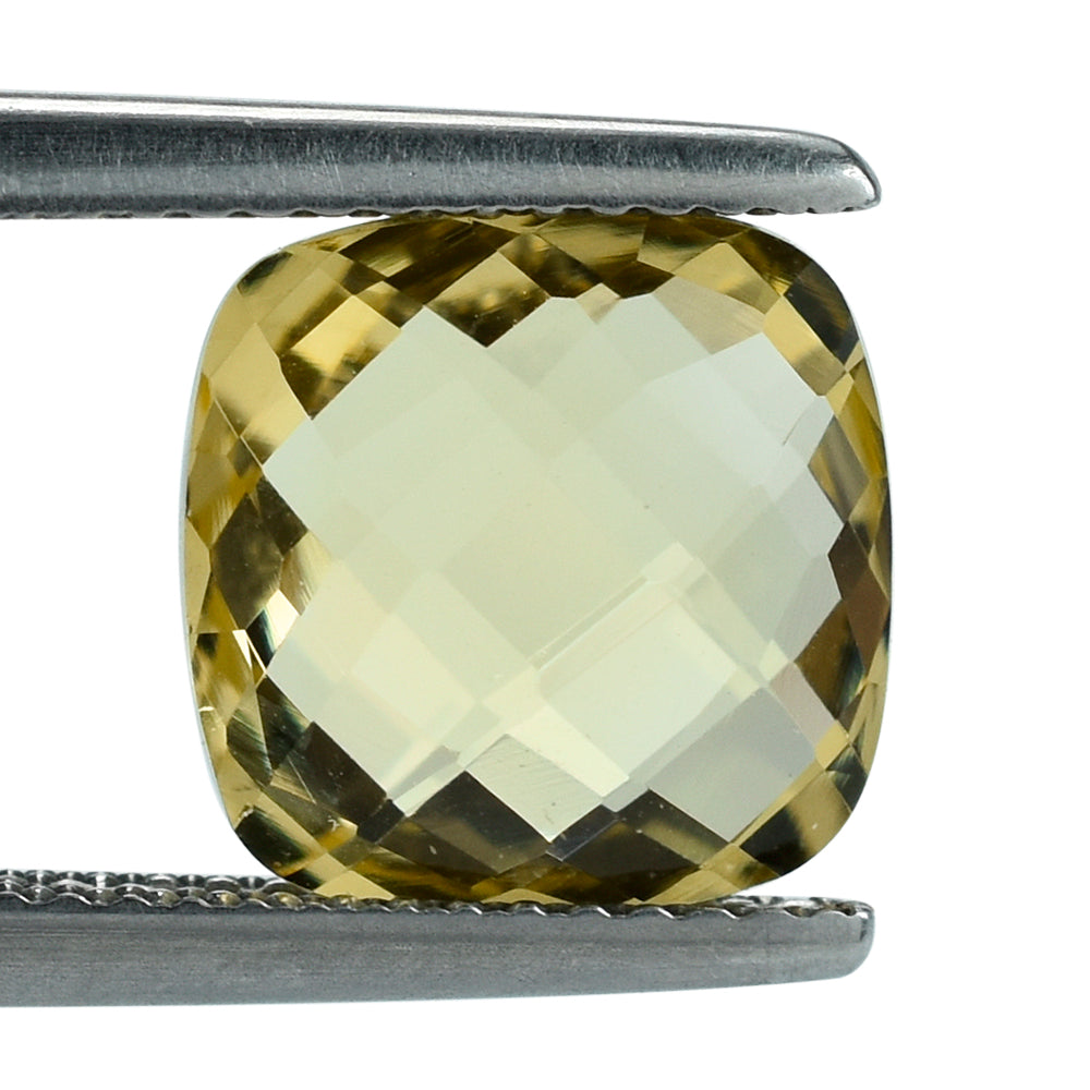 LEMON QUARTZ BRIOLETTE CUSHION 10MM 3.66CTS.