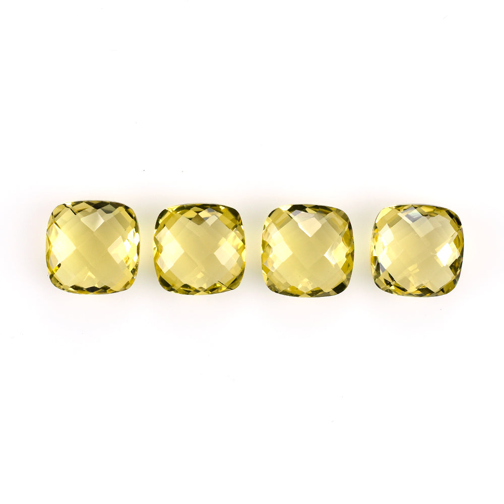 LEMON QUARTZ BRIOLETTE CUSHION 10MM 3.66CTS.