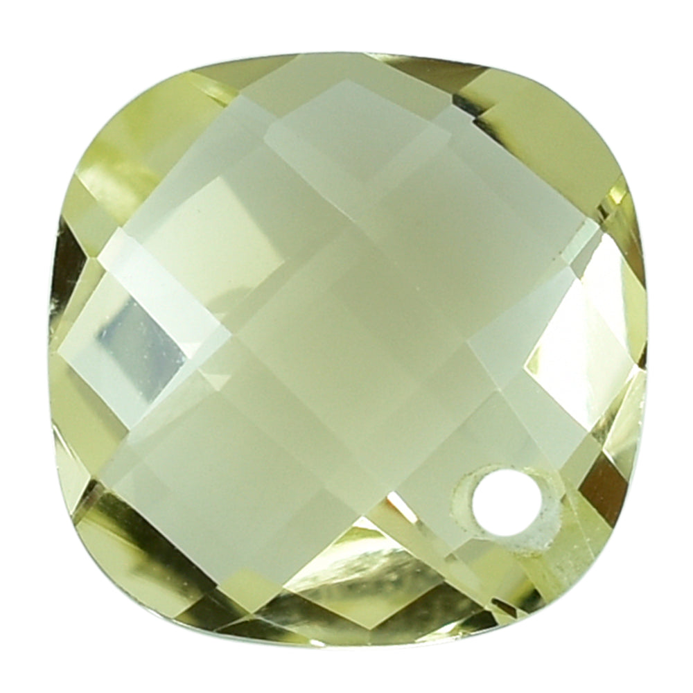 LEMON QUARTZ BRIOLETTE CUSHION (FULL DRILL) 10MM 3.30 Cts.