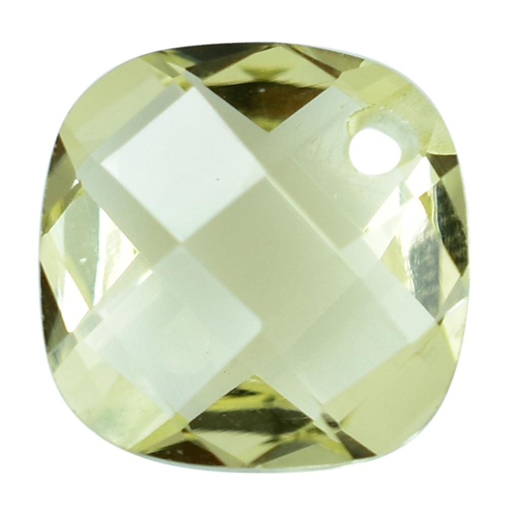 LEMON QUARTZ BRIOLETTE CUSHION (FULL DRILL) 10MM 3.30 Cts.