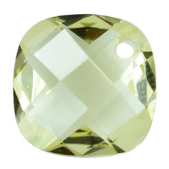 LEMON QUARTZ BRIOLETTE CUSHION (FULL DRILL) 10MM 3.30 Cts.