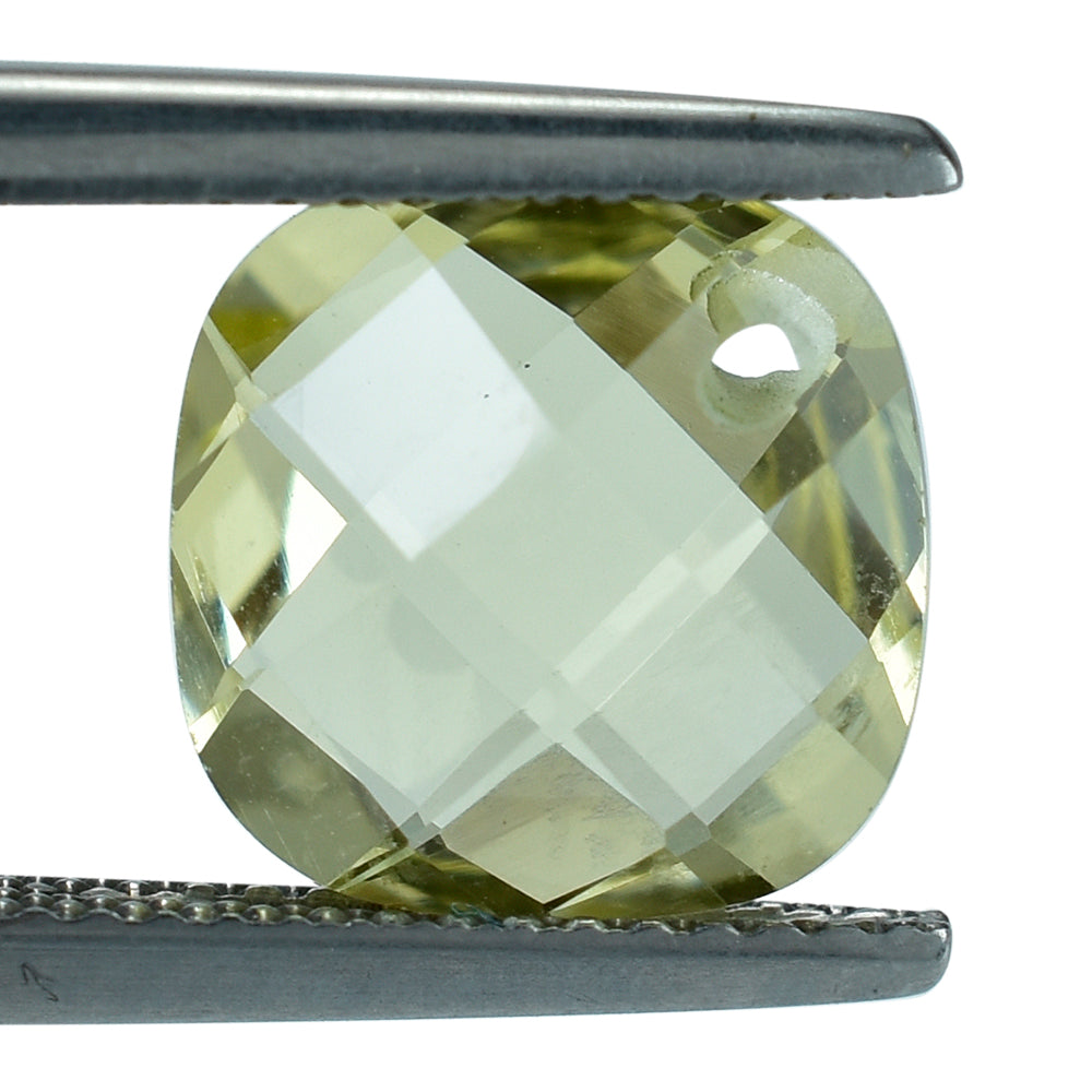 LEMON QUARTZ BRIOLETTE CUSHION (FULL DRILL) 10MM 3.30 Cts.