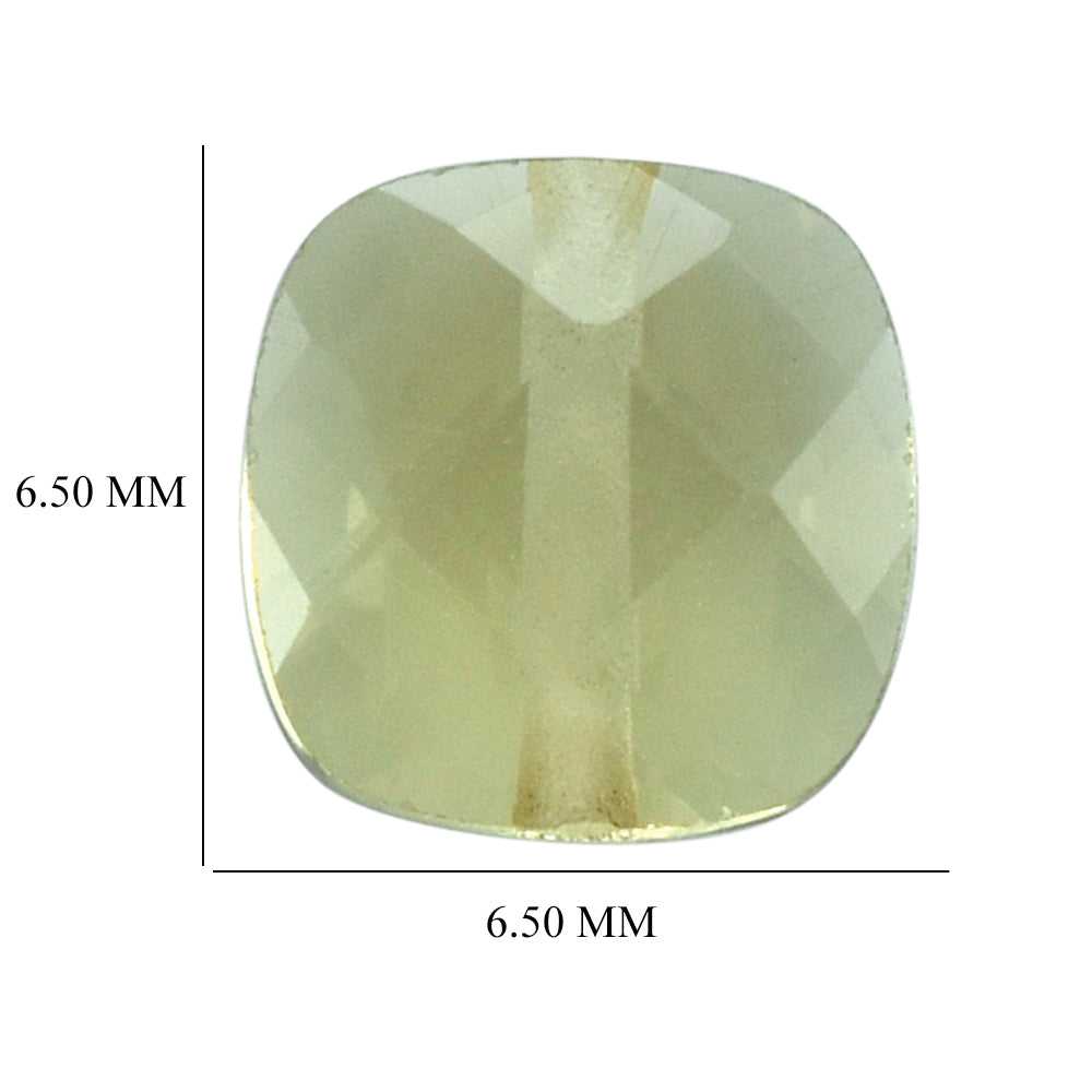 LEMON QUARTZ BRIOLETTE CUSHION (FULL DRILL) 6.50MM 1.49CTS.