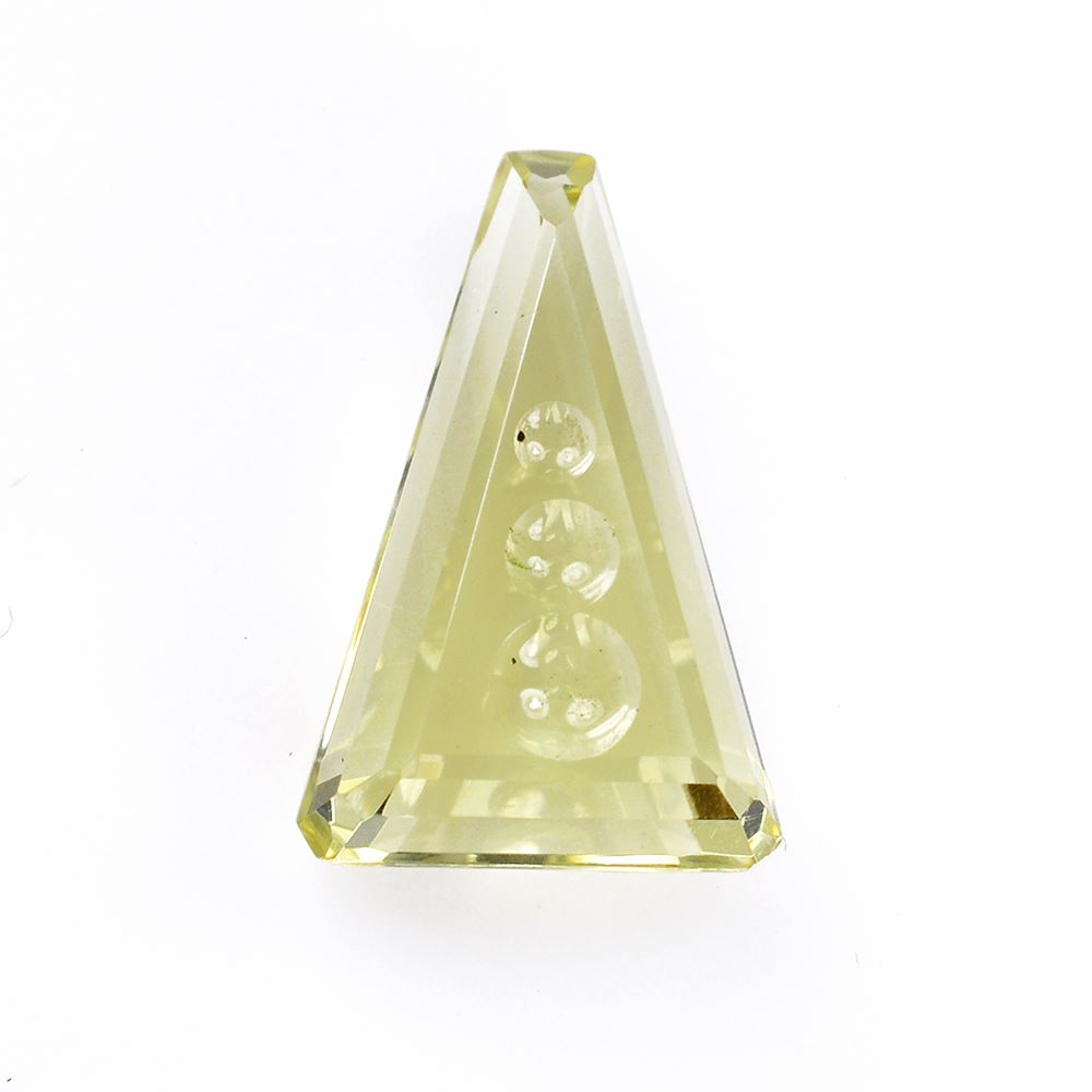 LEMON QUARTZ SUPPER BUBBLE TRAPEZOID 18X12MM 8.23 Cts.