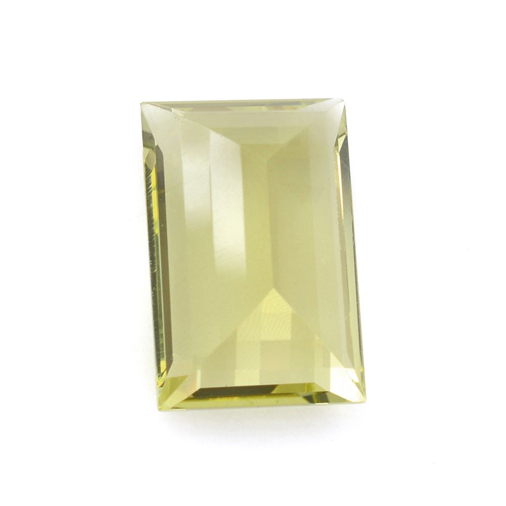 LEMON QUARTZ CUT BAGUETTE (GREEN GOLD) 18X12MM 13.67 Cts.