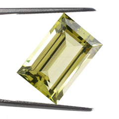LEMON QUARTZ CUT BAGUETTE (GREEN GOLD) 18X12MM 13.67 Cts.