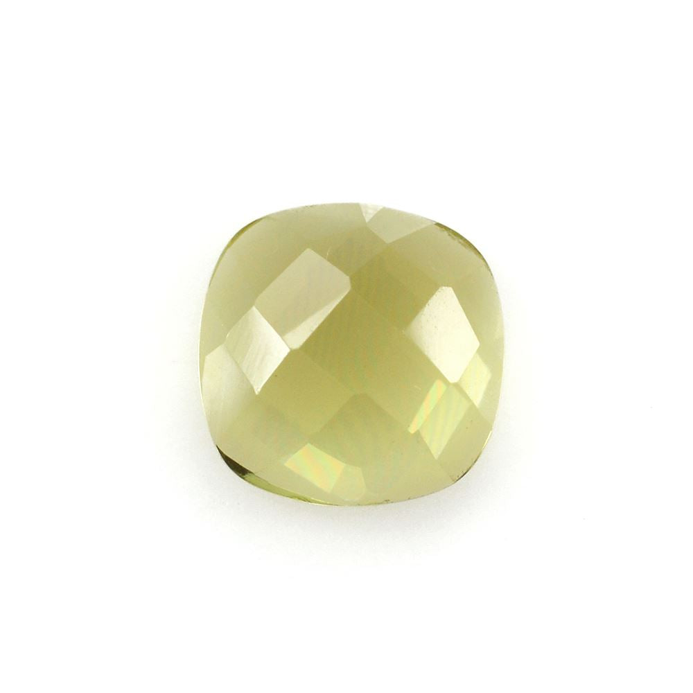 LEMON QUARTZ CHECKER CUT CUSHION CAB 7MM 1.38 Cts.