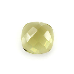 LEMON QUARTZ CHECKER CUT CUSHION CAB 7MM 1.38 Cts.