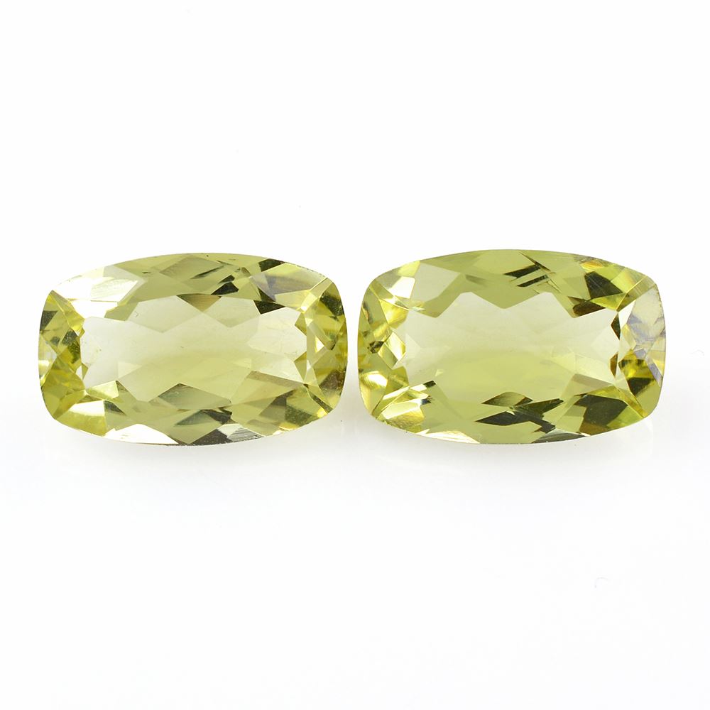 LEMON QUARTZ CUT CUSHION 10X16MM 6.58 Cts.