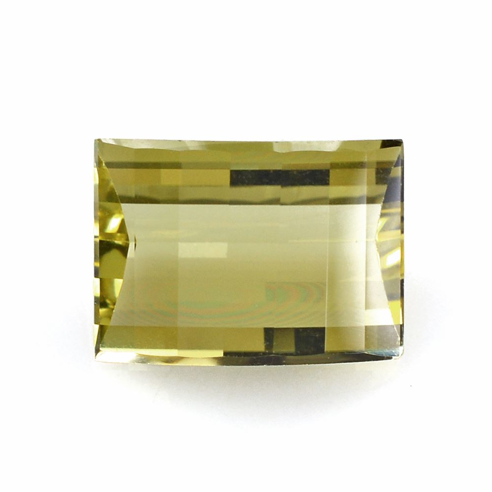 LEMON QUARTZ CHESS CUT BARREL 14X10MM 7.88 Cts.