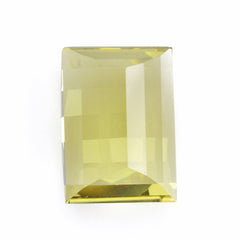 LEMON QUARTZ CHESS CUT BARREL 14X10MM 7.88 Cts.