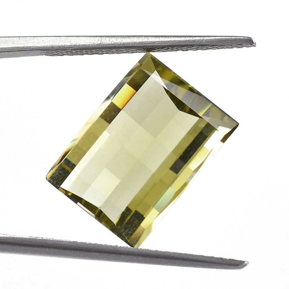 LEMON QUARTZ CHESS CUT BARREL 14X10MM 7.88 Cts.