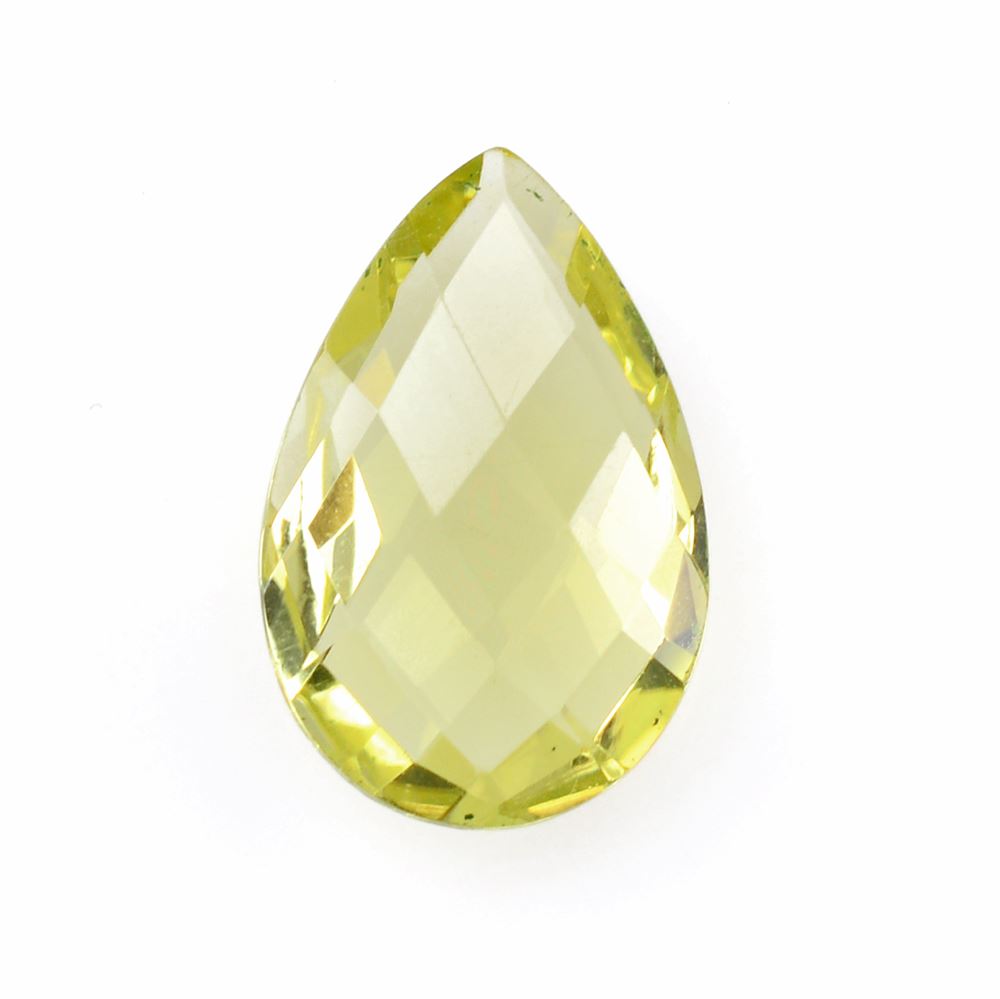 LEMON QUARTZ BRIOLETTE PEAR 14X9MM 3.51 Cts.