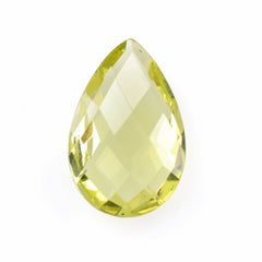 LEMON QUARTZ BRIOLETTE PEAR 14X9MM 3.51 Cts.
