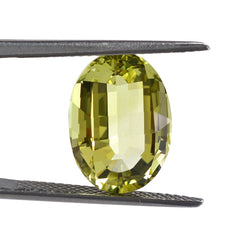 LEMON QUARTZ STEP CUT FANCY OVAL 14X10MM 6.69 Cts.