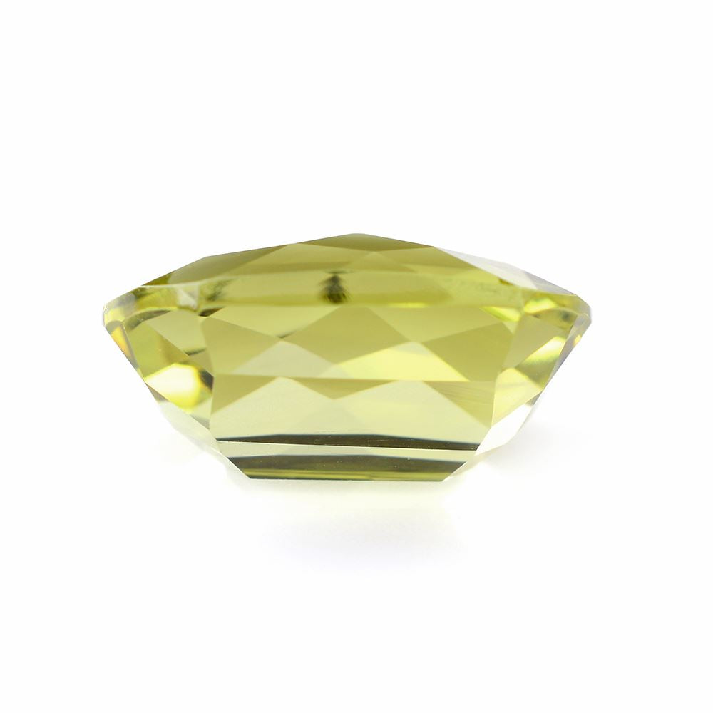 LEMON QUARTZ CHECKER CUT FANCY CUSHION (GREEN GOLD) 16X12MM 9.90 Cts.