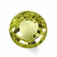 LEMON QUARTZ STEP CUT HIGH DOME ROUND CAB (GREEN GOLD) 20MM 38.39 Cts.