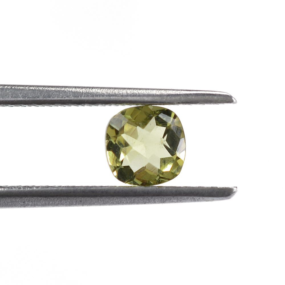 LEMON QUARTZ CHECKER CUT CUSHION 5MM 0.50Cts.