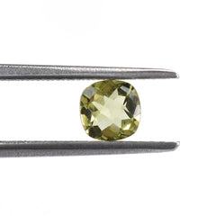 LEMON QUARTZ CHECKER CUT CUSHION 5MM 0.50Cts.